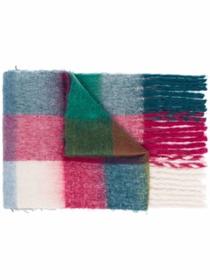 Mackintosh клетчатый шарф с бахромой