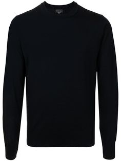 Emporio Armani шерстяной джемпер с круглым вырезом