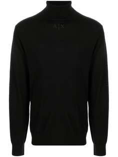 Armani Exchange шерстяной джемпер с высоким воротником
