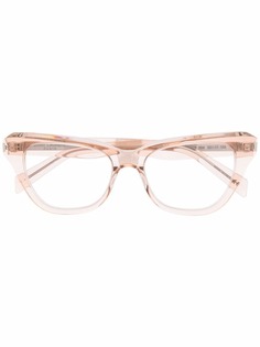 Saint Laurent Eyewear очки в прозрачной оправе кошачий глаз