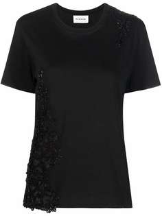 P.A.R.O.S.H. футболка с цветочной аппликацией