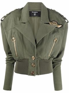 Balmain укороченная куртка с нашивкой