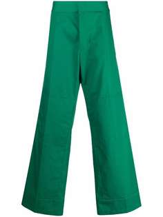 Raf Simons прямые брюки с нашивкой-логотипом
