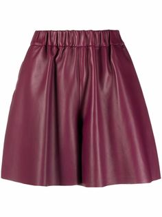 RED Valentino кожаные шорты широкого кроя