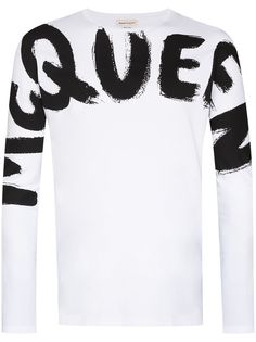 Alexander McQueen футболка с длинными рукавами и логотипом