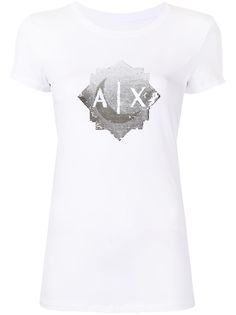 Armani Exchange футболка с пайетками