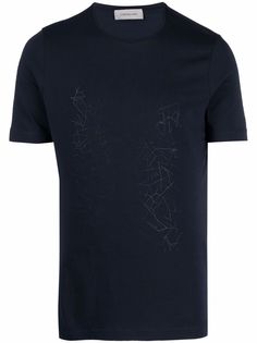 Corneliani футболка из джерси с графичным принтом