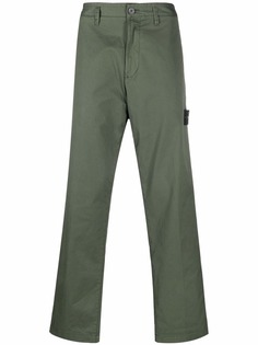 Stone Island прямые брюки с нашивкой Compass