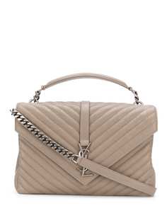 Saint Laurent большая стеганая сумка-тоут College