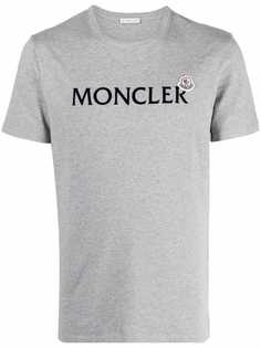 Moncler футболка с нашивкой-логотипом