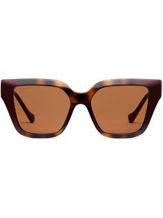 Gucci Eyewear солнцезащитные очки в квадратной оправе с логотипом