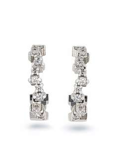 Suzanne Kalan серьги-кольца из белого золота с бриллиантами