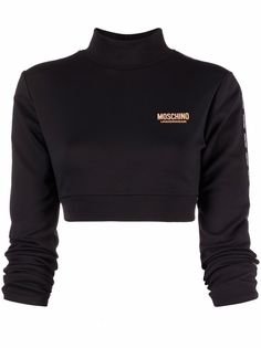 Moschino укороченная толстовка с логотипом