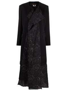 Comme Des Garçons шерстяное пальто с эффектом металлик