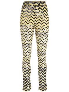 Missoni Pre-Owned брюки из пайеток с узором зигзаг