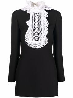 Valentino платье мини с оборками
