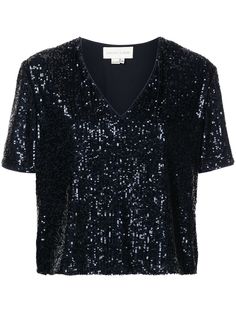 Sachin & Babi топ с V-образным вырезом и пайетками