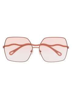 Chloé Eyewear солнцезащитные очки в массивной оправе