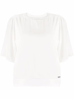 DKNY поплиновая блузка с оборками