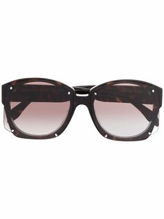 Alexander McQueen солнцезащитные очки черепаховой расцветки