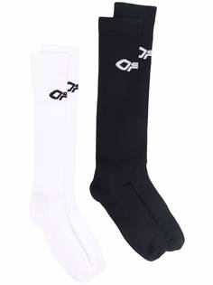 Off-White комплект из двух пар носков с логотипом