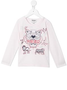 Kenzo Kids топ с длинными рукавами и логотипом
