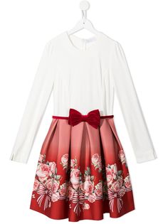 Monnalisa платье с контрастной юбкой