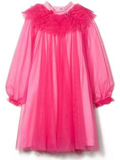 Monnalisa платье из тюля с длинными рукавами