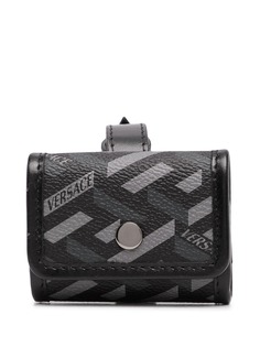 Versace кошелек с узором La Greca и пряжкой
