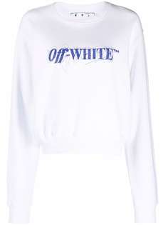 Off-White укороченная толстовка Pen Face