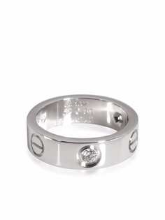 Cartier кольцо Love из белого золота с бриллиантами