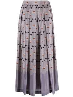 Alysi плиссированная юбка с цветочным принтом
