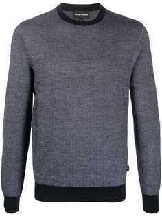 Emporio Armani шерстяной свитер с круглым вырезом