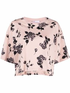 RED Valentino укороченная футболка с логотипом