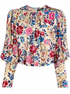 Isabel Marant шелковая блузка с цветочным узором