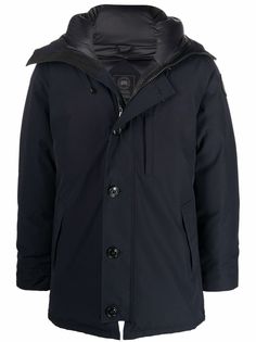 Canada Goose пуховик с нашивкой-логотипом