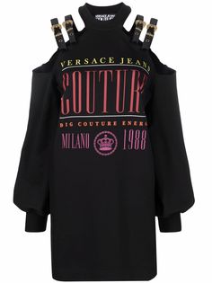 Versace Jeans Couture платье с ремешками и логотипом