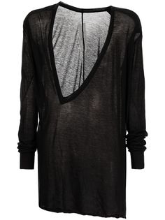 Rick Owens полупрозрачный топ с драпировкой