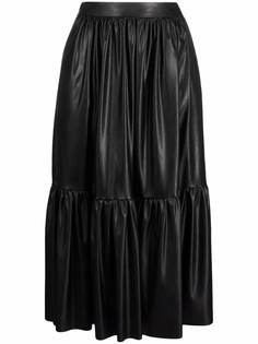 Pinko плиссированная юбка из искусственной кожи