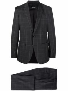Boss Hugo Boss клетчатый костюм с однобортным пиджаком