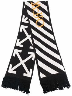 Off-White шарф с диагональными полосками