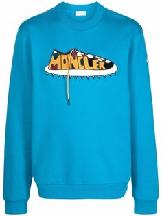 Moncler толстовка свободного кроя с логотипом