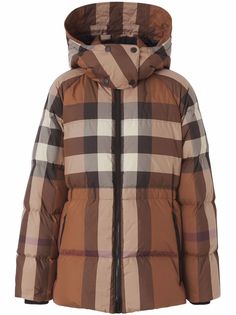 Burberry пуховик в клетку