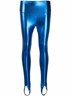 Maison Close легинсы Blue Angel с эффектом металлик