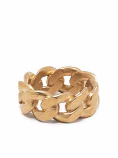 Maison Margiela кольцо Chain из позолоченного серебра
