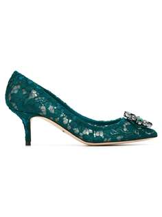 Dolce & Gabbana кружевные туфли-лодочки с кристаллами