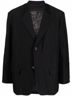 Ziggy Chen однобортный пиджак с жатым эффектом