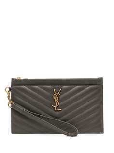 Saint Laurent стеганый клатч Monogram