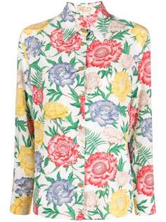 Salvatore Ferragamo рубашка с цветочным принтом