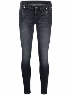 7 For All Mankind джинсы скинни средней посадки